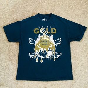 Black Gold Skateboarding T-shirt Men’s Sz XL